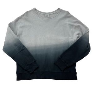 Champion Reverse Weave Women Pullover Sweatshirt Blue Ombre Crewneck Extra Large